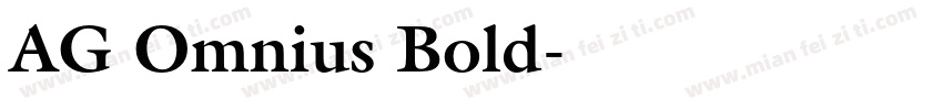 AG Omnius Bold字体转换